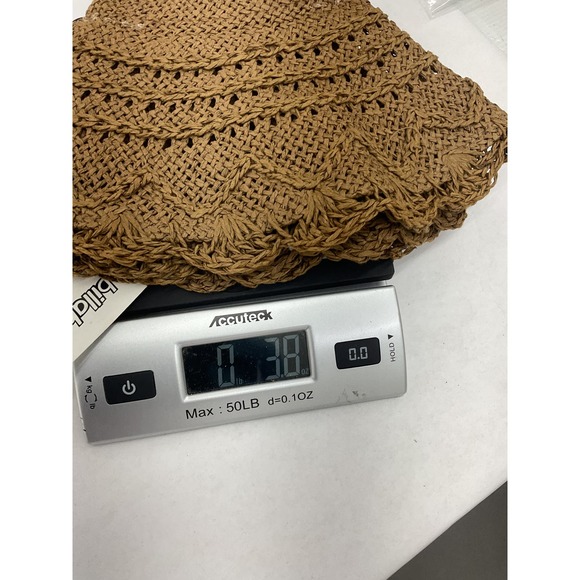 NWT Billabong Brown Sun Hat - Women's One Size Paper Straw - Picture 6 of 7